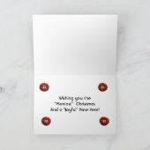 Modern gestript kerst foto Wenskaart Feestdagen Kaart (Binnen)