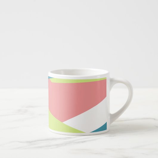 Modern gestript monogram geometrisch patroon espresso kop (Rechts)