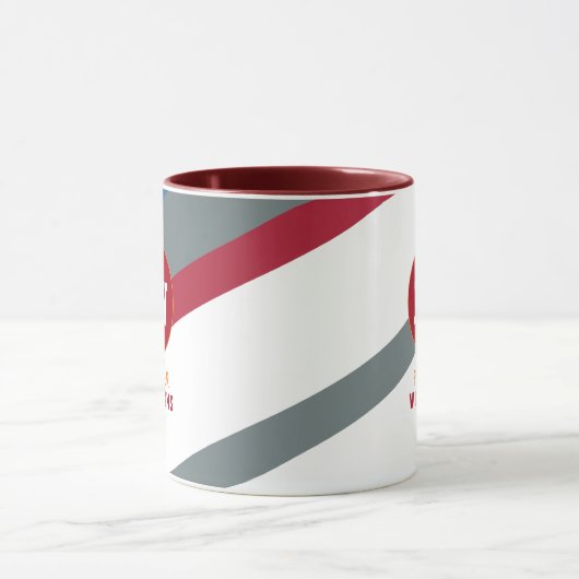 modern gestript monogram mok (Midden)