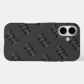 Modern Getiteld Donkergrijs Monogrammed Naam/ander Case-Mate iPhone Case (Achterkant (horizontaal))