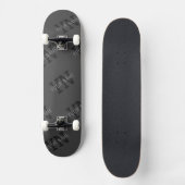 Modern Getiteld Donkergrijs Monogrammed Naam/ander Persoonlijk Skateboard (Voorkant)