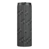Modern Getiteld Donkergrijs Monogrammed Naam/ander Thermosbeker (Achterkant)