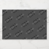 Modern Getiteld Donkergrijs Monogrammed Naam/ander Voedselcontainer Etiket (Enkel label)