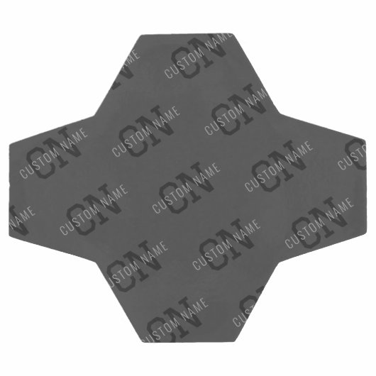 Modern Getiteld Donkergrijs Monogrammed Naam/ander Voetbal (Enkel)