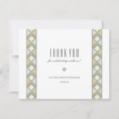 Modern getrapt patroon bedankt kaart (Voorkant)