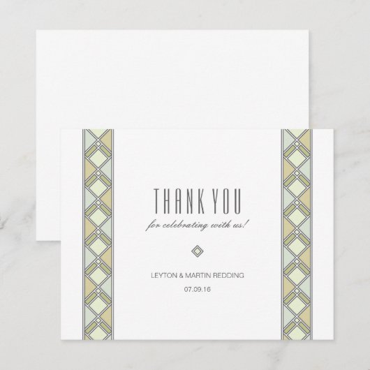 Modern getrapt patroon bedankt kaart (Voorkant / Achterkant)