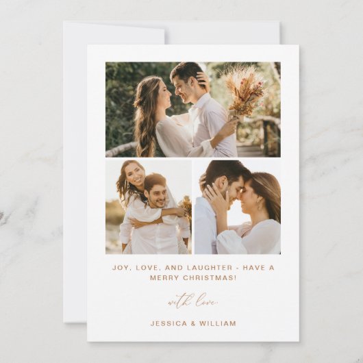 Modern Getrouwd en Bright Holiday Arch Fotokaart Kaart (Achterkant)