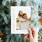 Modern Getrouwd en Bright Holiday Arch Fotokaart Kaart