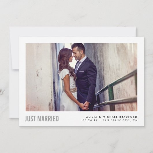 Modern Getrouwd | Trouw Aankondiging (Voorkant)