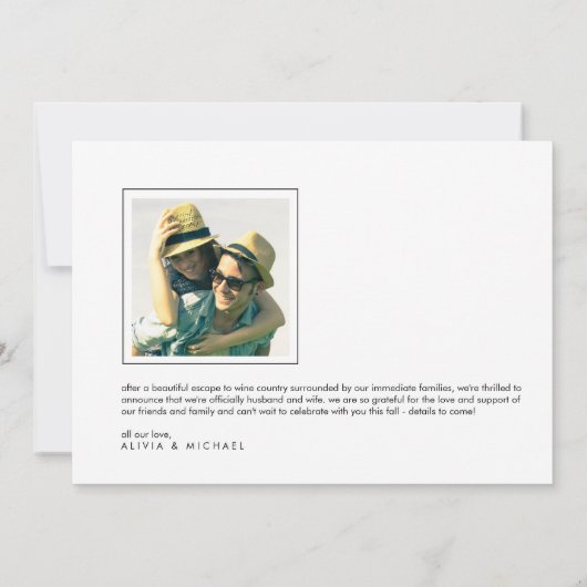 Modern Getrouwd | Trouw Aankondiging (Achterkant)