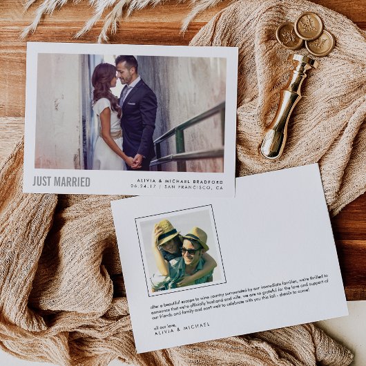 Modern Getrouwd | Trouwmelding Aankondiging