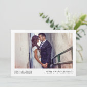 Modern Getrouwd | Trouwmelding Aankondiging (Staand voorkant)