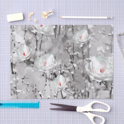 Modern geverfd patroon winterbloemen tissuepapier (Craft)