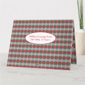 Modern gevierde kerst bedankkaart (Achterkant)