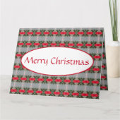 Modern gevierde kerst bedankkaart (Voorkant)