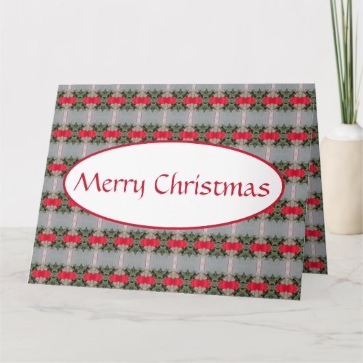 Modern gevierde kerst bedankkaart (Voorkant)