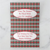 Modern gevierde kerst bedankkaart (Binnen)