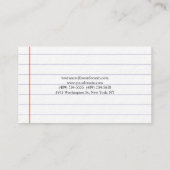 Modern gevoerd papier Professioneel effen zwart wi Visitekaartje (Achterkant)