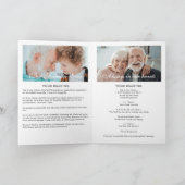 Modern Gevouwen 14-foto Memorial/begrafenisprogram Programma (Binnen)