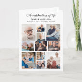 Modern Gevouwen 14-foto Memorial/begrafenisprogram Programma (Voorkant)