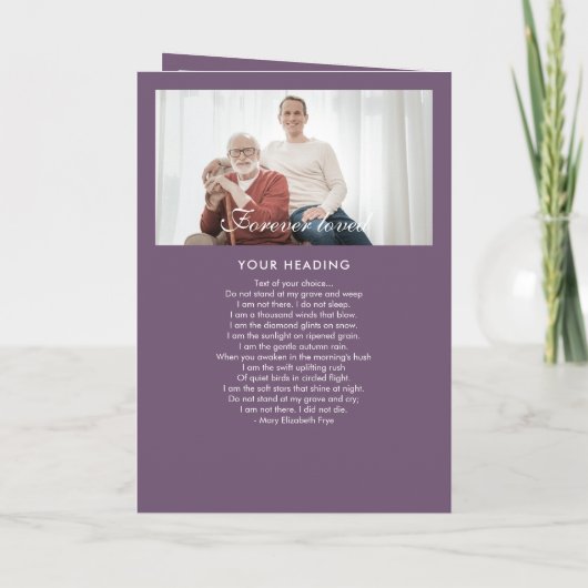 Modern Gevouwen 14-foto Memorial/begrafenisprogram Programma (Achterkant)