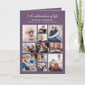 Modern Gevouwen 14-foto Memorial/begrafenisprogram Programma (Voorkant)