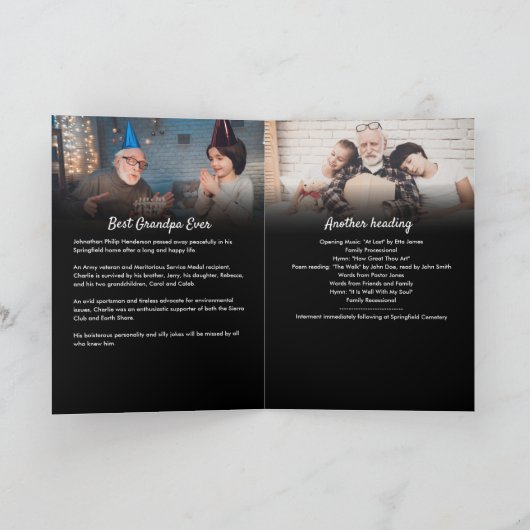 Modern Gevouwen 4-pagina 3-foto Viering van het Le Programma (Binnen)