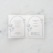 Modern gevouwen bruiloft uitnodigen - elegant en l (Binnen)