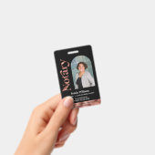 Modern gewaarmerkt notaris akte ondertekeningsagen badge (Handheld)