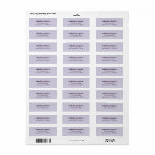 Modern Geweldig Paars Lavendel Retouradres Etiket (Full Sheet)