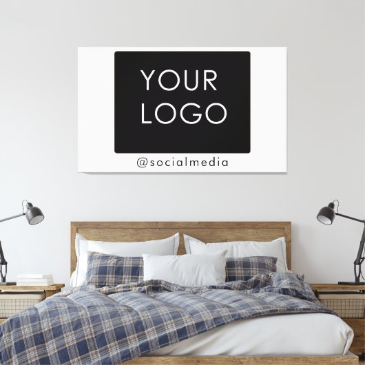 Modern gewoon bedrijfs Logo sociale media Canvas Afdruk (Insitu (Slaapkamer))