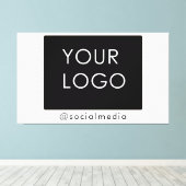 Modern gewoon bedrijfs Logo sociale media Canvas Afdruk (Insitu (Houten vloer))