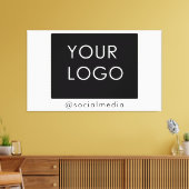 Modern gewoon bedrijfs Logo sociale media Canvas Afdruk (Insitu (Woonkamer))