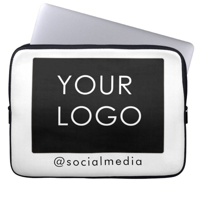 Modern gewoon bedrijfs Logo sociale media Laptop Sleeve (Voorkant)