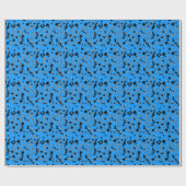 Modern gewoon blauw terrazzowrapppapier cadeaupapier (Vlak)