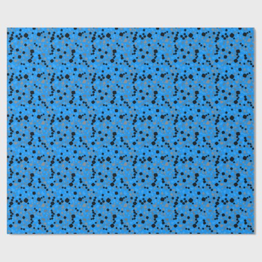 Modern gewoon blauw terrazzowrapppapier cadeaupapier (Vlak)