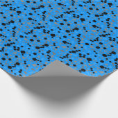 Modern gewoon blauw terrazzowrapppapier cadeaupapier (Hoek)