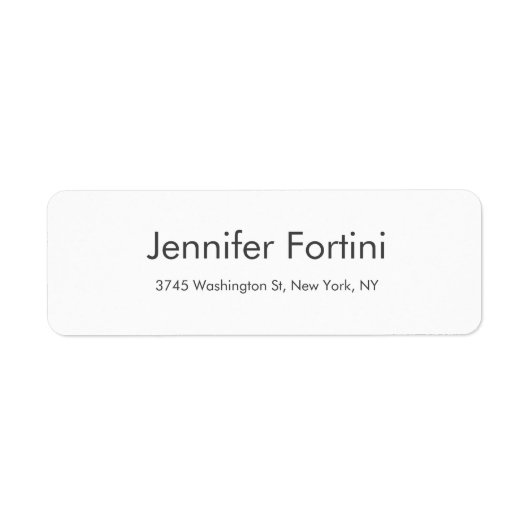 Modern gewoon elegant minimalistisch etiket (Voorkant)