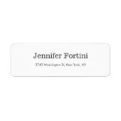 Modern gewoon elegant minimalistisch etiket (Voorkant)