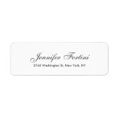 Modern gewoon elegant minimalistisch etiket (Voorkant)