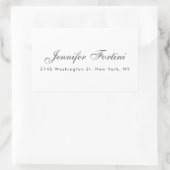 Modern gewoon elegant minimalistisch rechthoekige sticker (Tas)