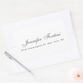 Modern gewoon elegant minimalistisch rechthoekige sticker (Envelop)