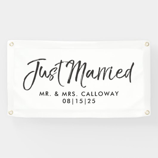 Modern gewoon gehuwde auto spandoek (Horizontaal)