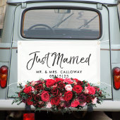 Modern gewoon gehuwde auto spandoek