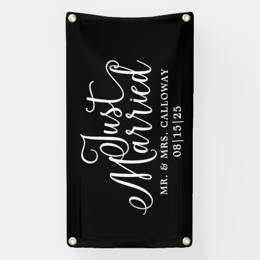 Modern gewoon gehuwde autobanner spandoek (Verticaal)