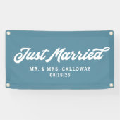 Modern gewoon gehuwde autobanner spandoek (Horizontaal)