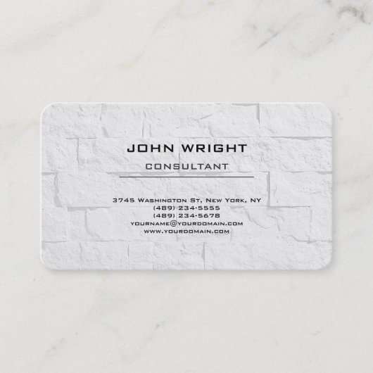 Modern gewoon grijs, aantrekkelijk stijlvol visitekaartje (Voorkant)