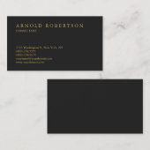 Modern gewoon grijs Gold Professional-Visitekaartj Visitekaartje (Voorkant / Achterkant)