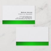 Modern gewoon, groen wit, uniek visitekaartje (Voorkant / Achterkant)