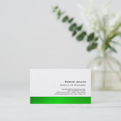 Modern gewoon, groen wit, uniek visitekaartje (Staand voorkant)
